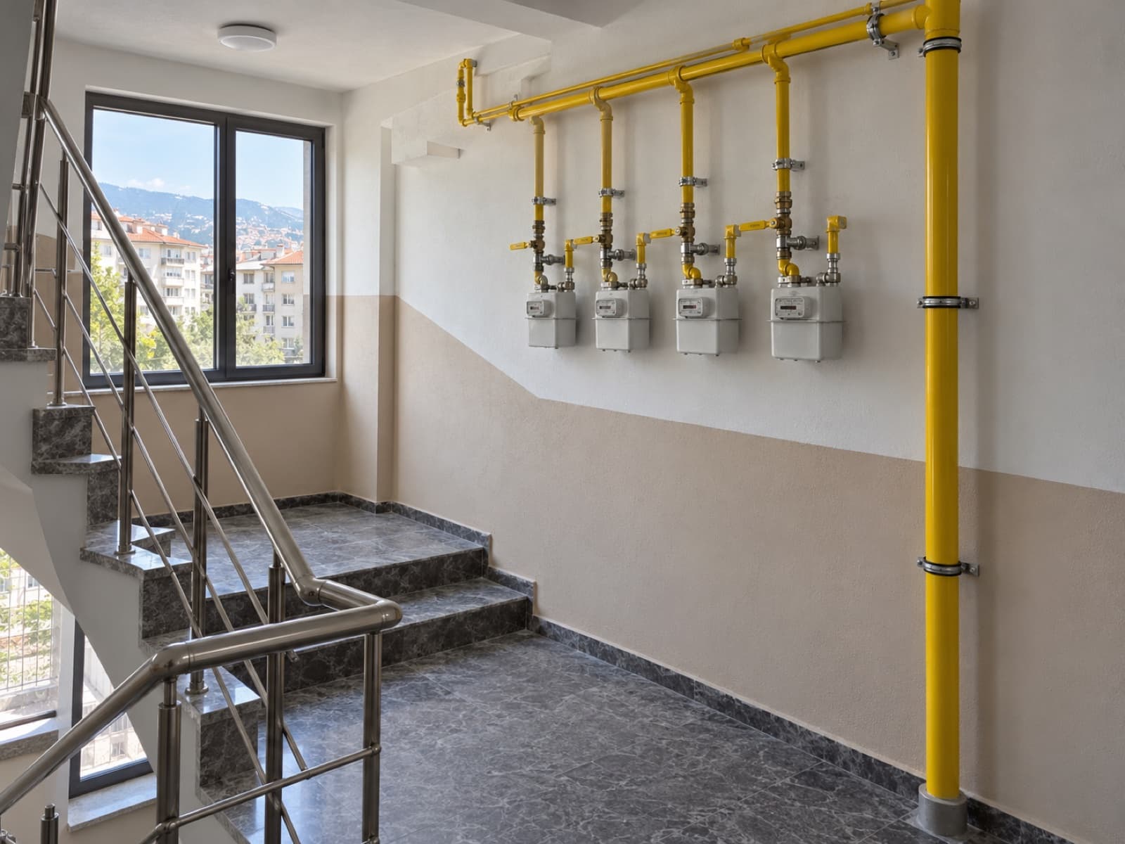 Yıldırım'da apartman kolon hattı